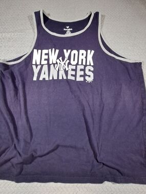 New York Yankees Navy Tank Top with Grey Trim
